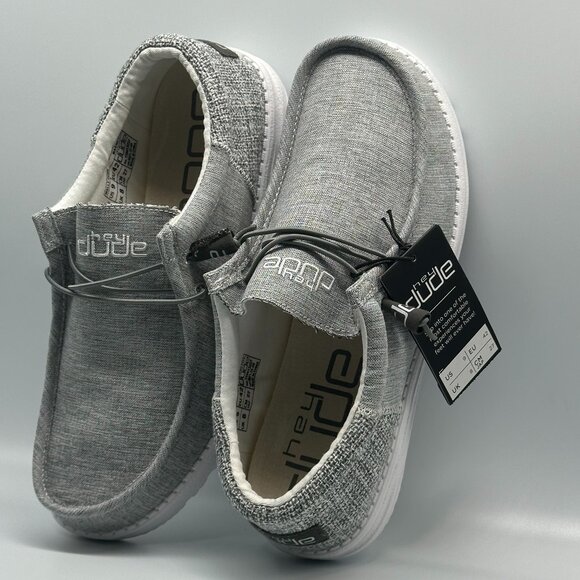 HEY DUDE WALLY FUNK MAGENETITE SIZE 9 US MEN'S LACE UP LOATERS COMFORTABLE - Picture 13 of 17